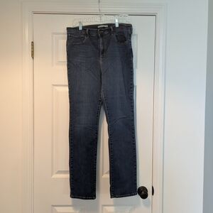 Levi's Women's High Rise Straight Leg Jeans - Dark Blue